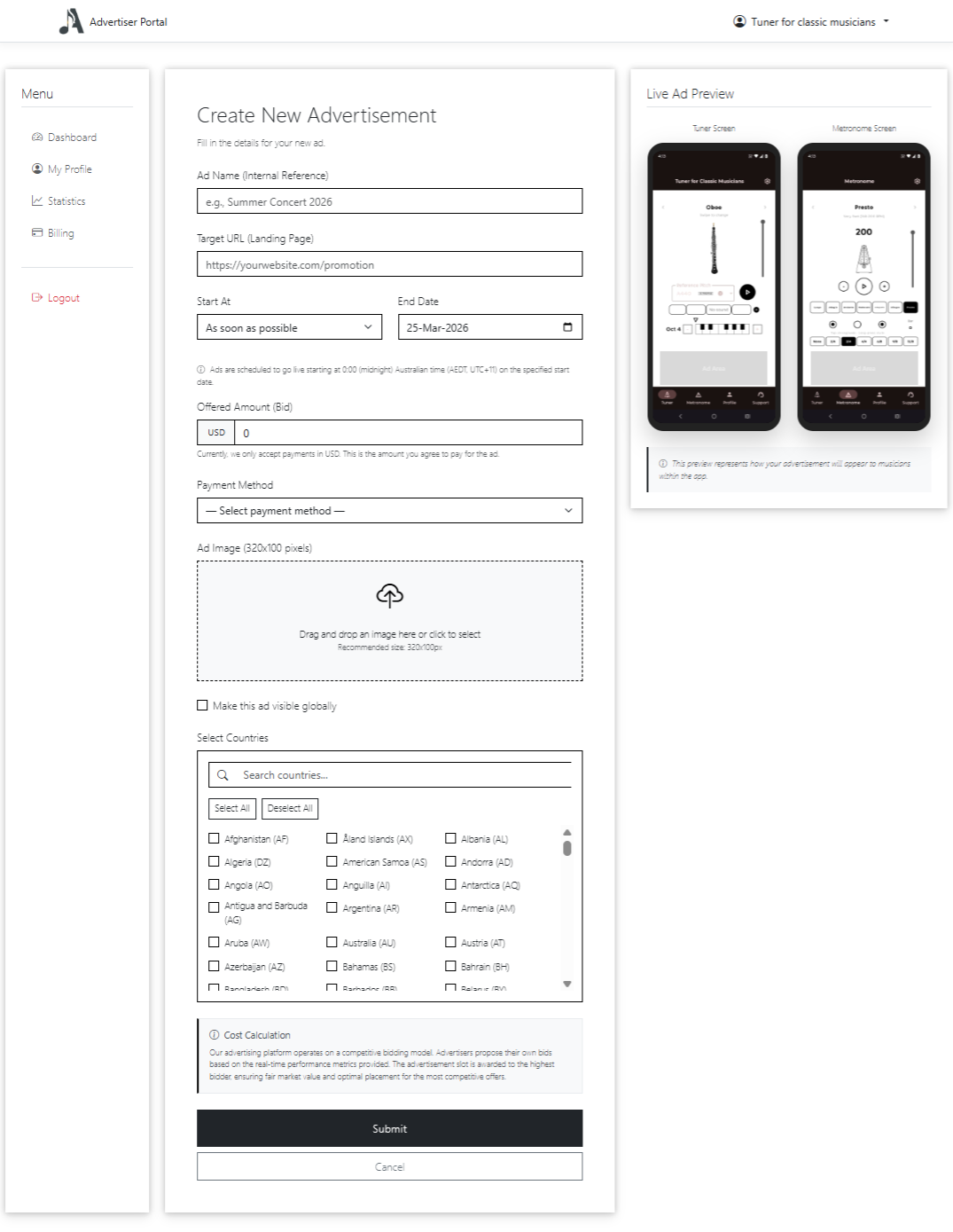 Create Ad